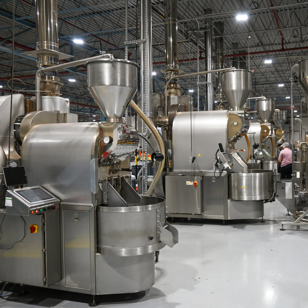coffee roasters on the factory floor