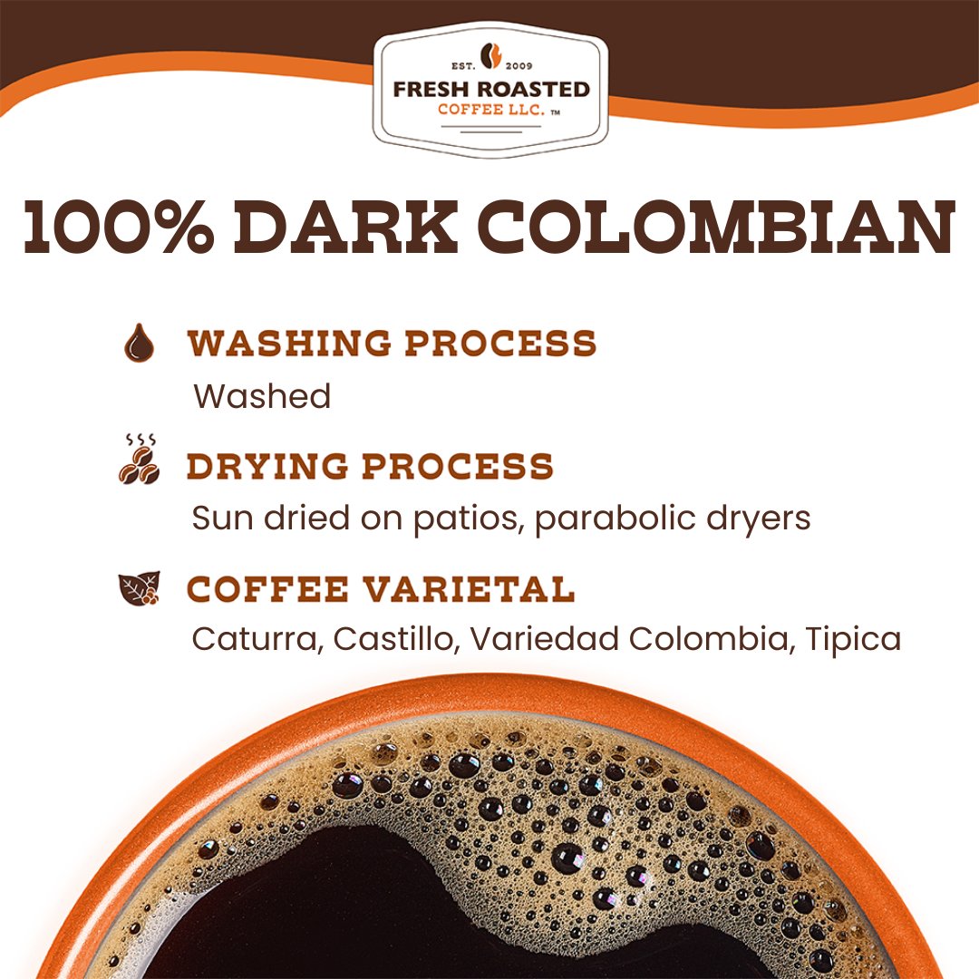 100% Dark Colombian - Roasted Coffee