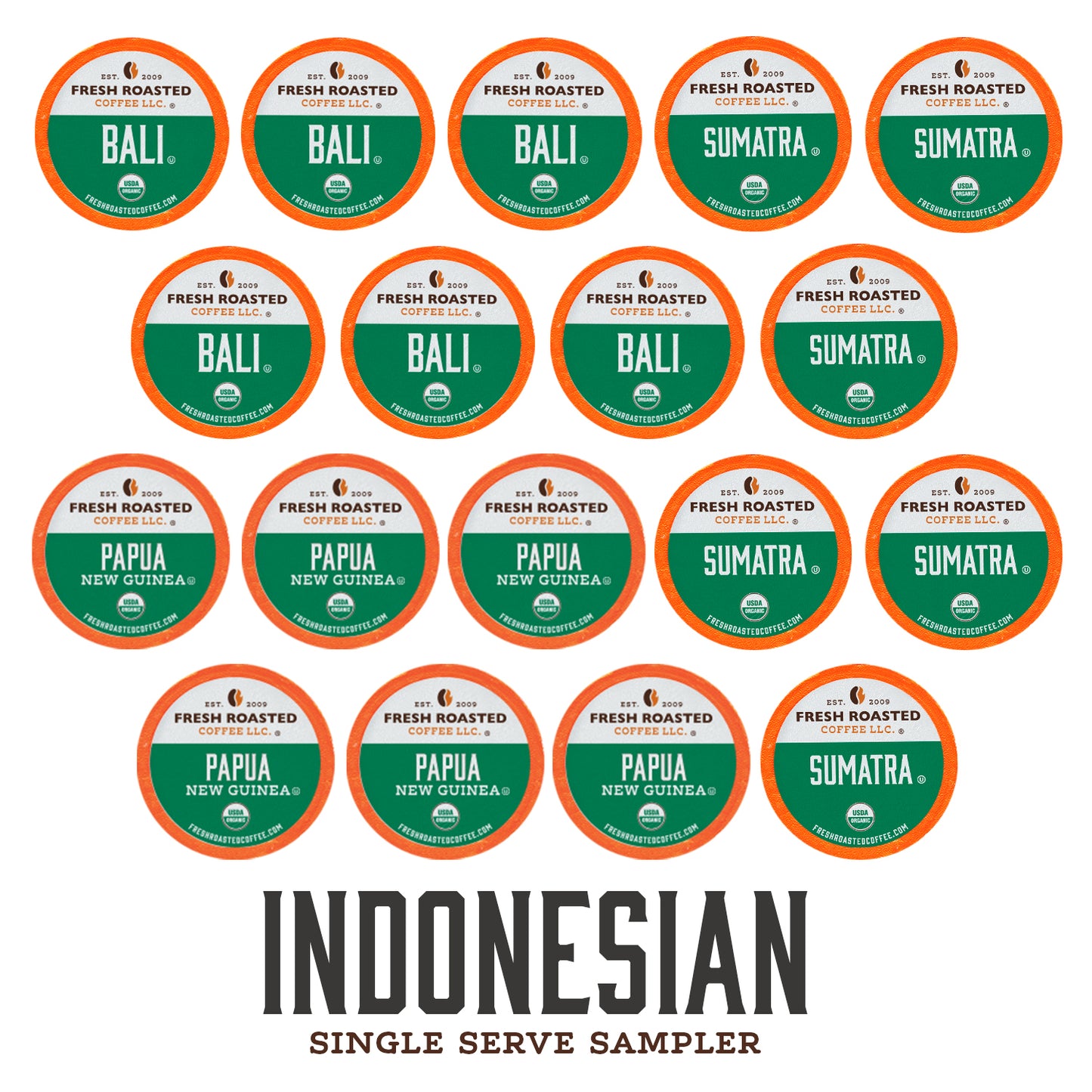 Organic Indo-Pacific Sampler - Classic Coffee Pods