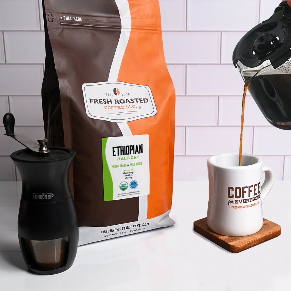 Organic Ethiopian Water-Processed Half Caf - Roasted Coffee