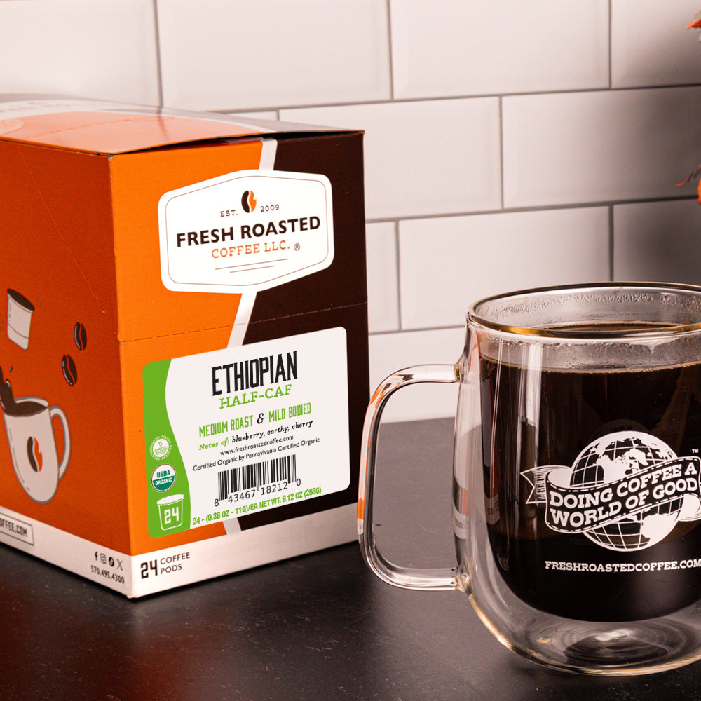 Organic Ethiopian Water-Processed Half Caf - Classic Coffee Pods