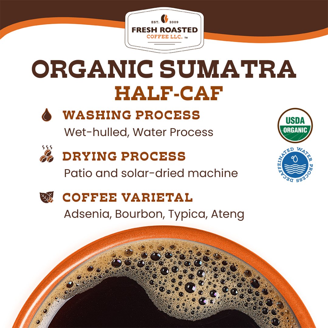 Organic Sumatra Water-Processed Half Caf - Classic Coffee Pods